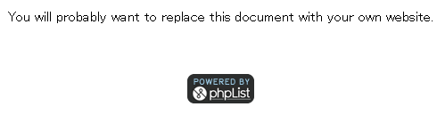 PHPLIST デフォルトページ PHPLIST デフォルトページ