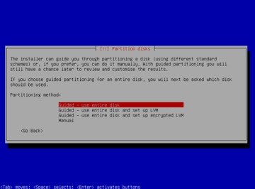 Debian インストール パーティション Debian インストール パーティション