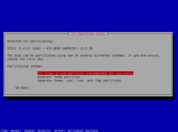 Debian インストール パーティション Debian インストール パーティション