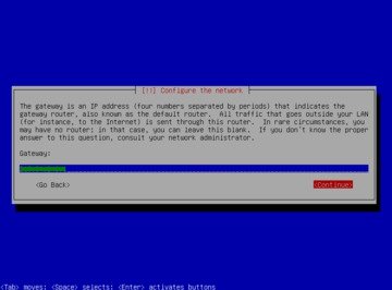 Debian インストール ゲートウェイ設定 Debian インストール ゲートウェイ設定