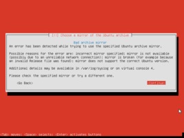 Ubuntu インストール ミラーサイトエラー Ubuntu インストール ミラーサイトエラー