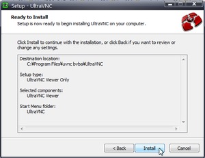 UltraVNCインストール8 UltraVNCインストール8